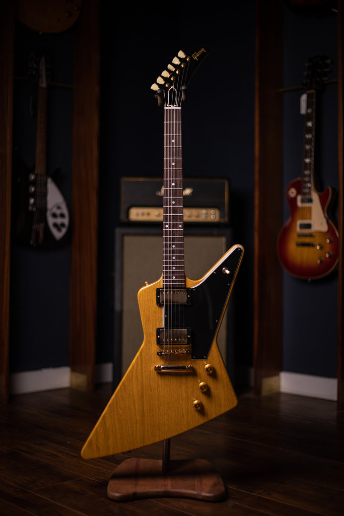 Gibson Custom Shop 1958 Korina Explorer Electric Guitar - Natural Black Pickguard