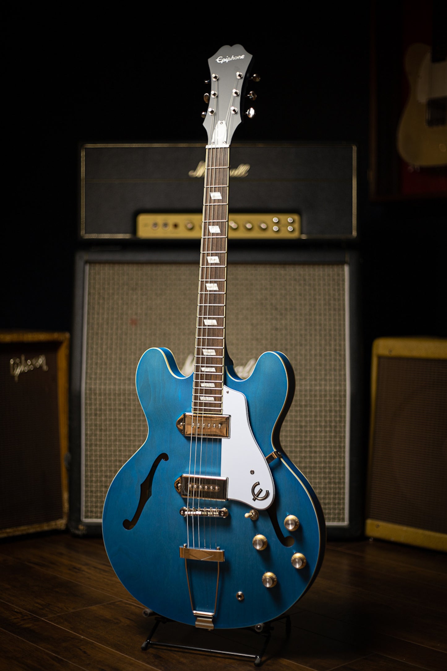 Epiphone Casino Worn Electric Guitar - Worn Blue Denim