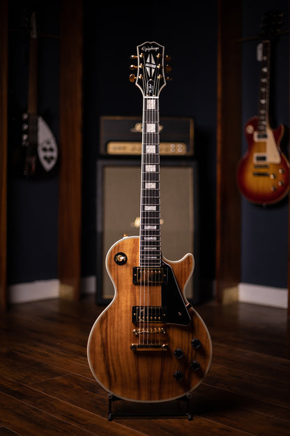 Epiphone Les Paul Custom Pro Koa Electric Guitar - Natural
