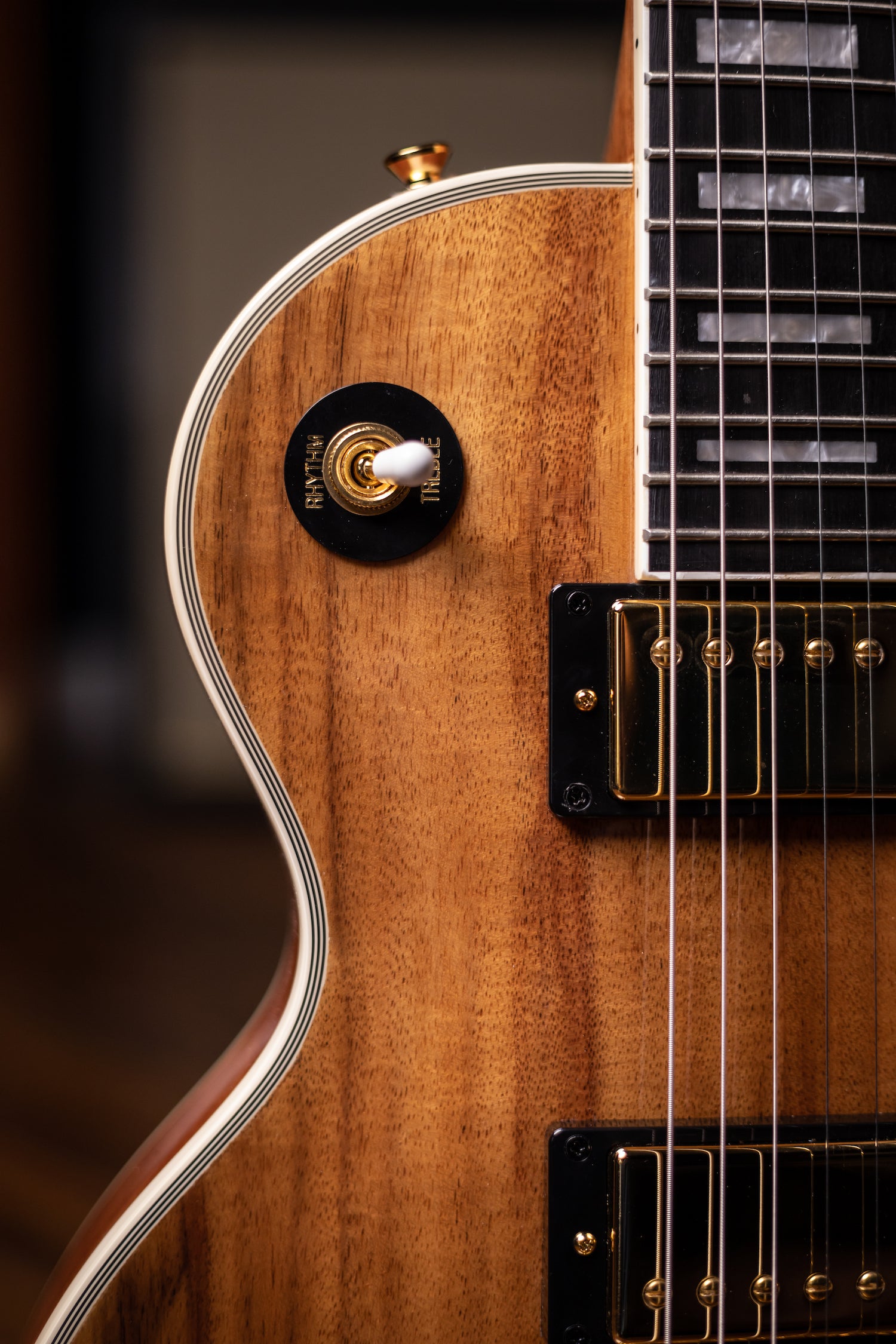 ギター epiphoneLes Paul Custom Koa Natural Epiphone Les Paul Custom Koa Natural - Guitar Gear Giveaway
