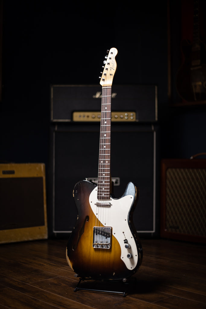 2017 Fender Custom Shop Ltd '50s Thinline Telecaster Relic Electric Guitar - Sunburst