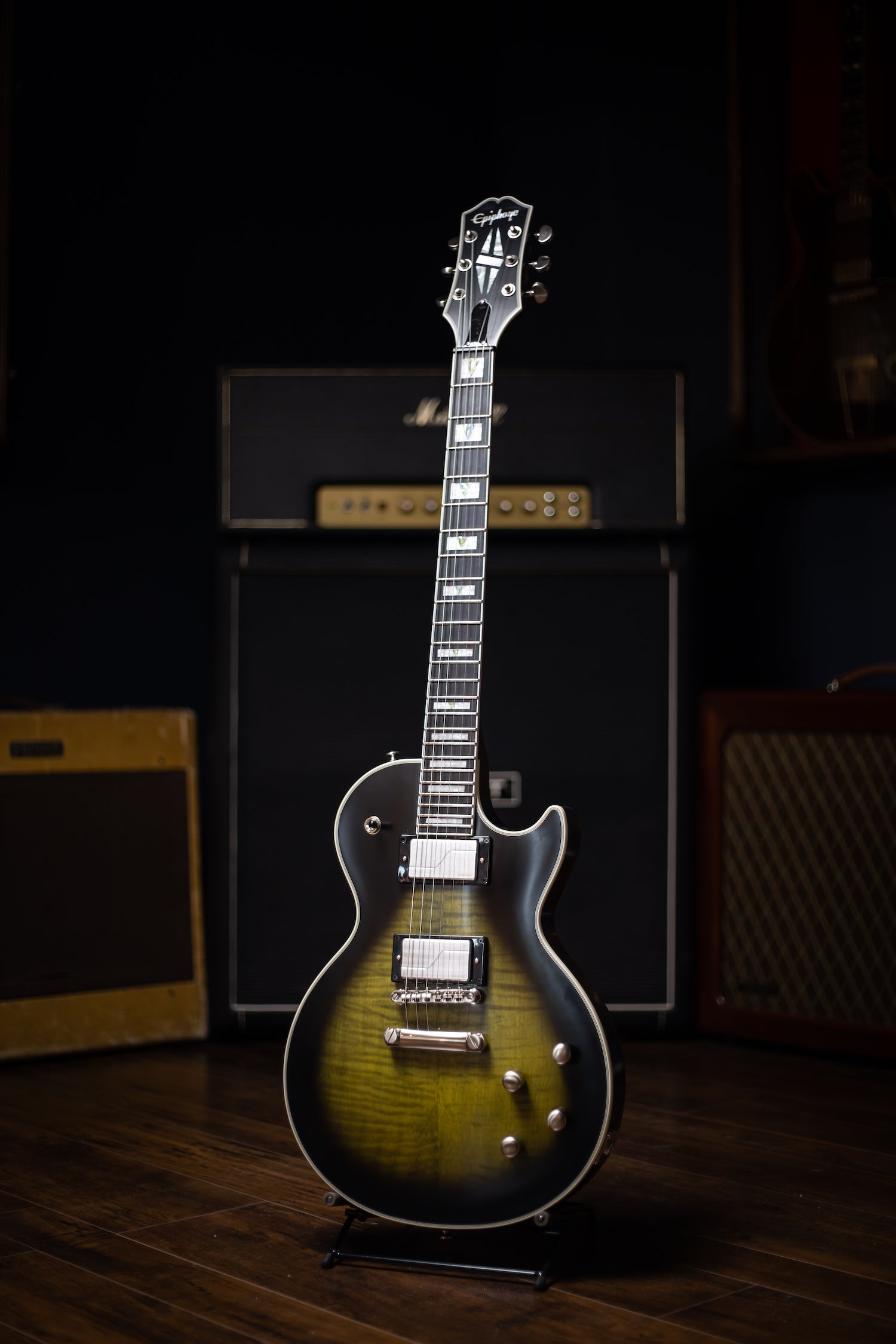 Epiphone Les Paul Prophecy Electric Guitar - Olive Tiger Aged Gloss