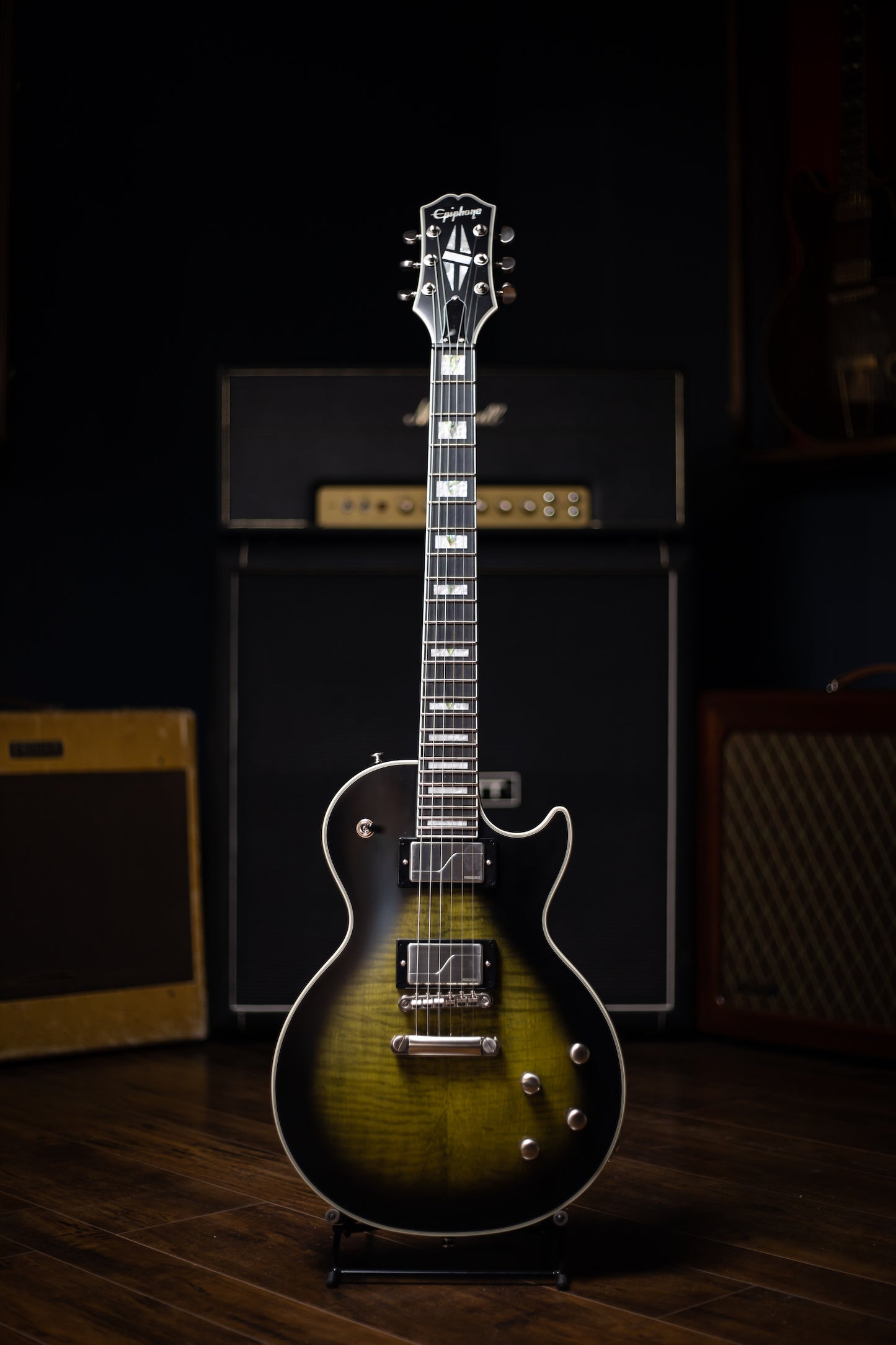 Epiphone Les Paul Prophecy Electric Guitar - Olive Tiger Aged Gloss