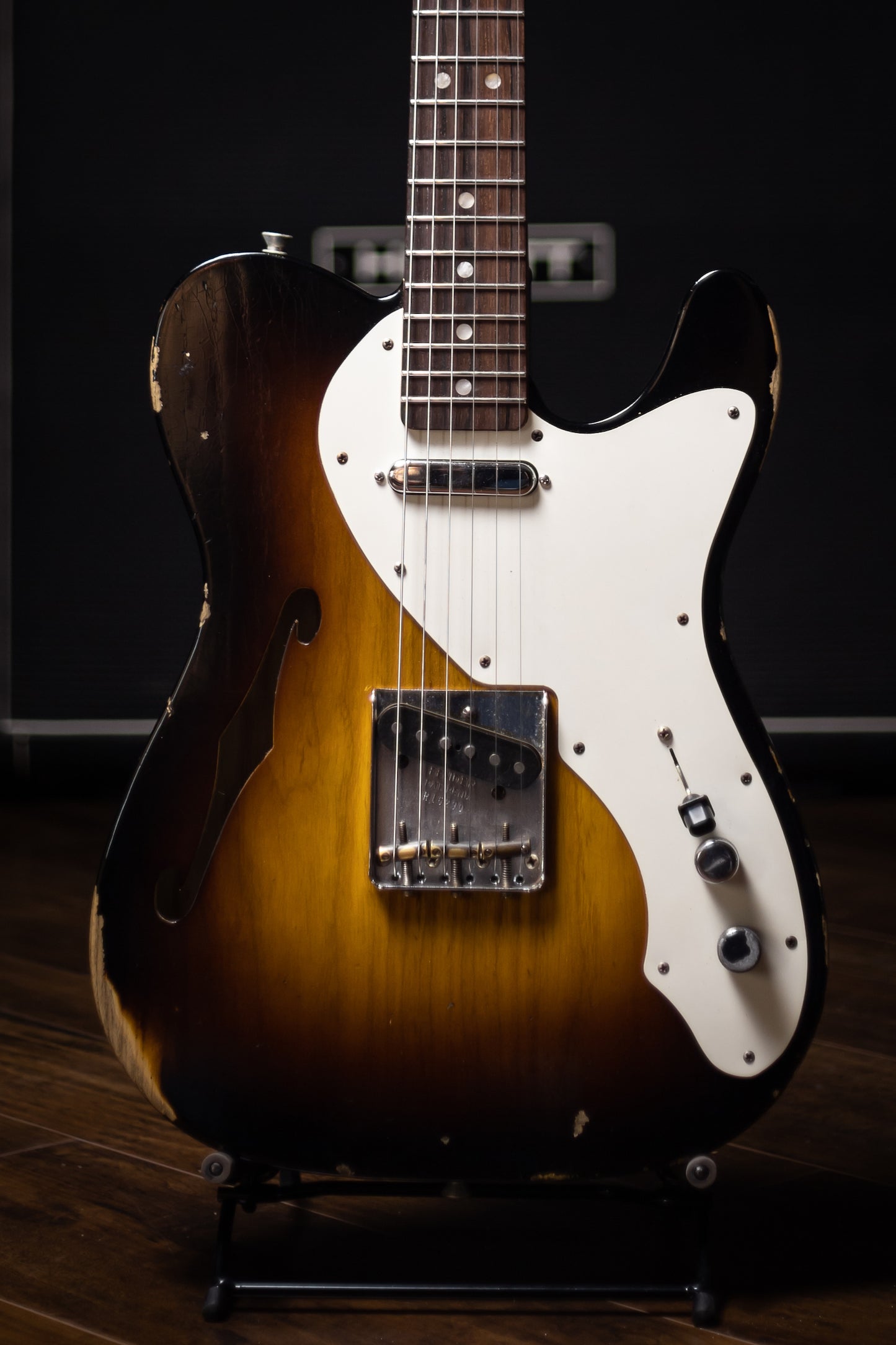 2017 Fender Custom Shop Ltd '50s Thinline Telecaster Relic Electric Guitar - Sunburst