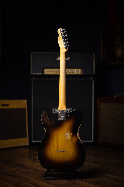 2017 Fender Custom Shop Ltd '50s Thinline Telecaster Relic Electric Guitar - Sunburst