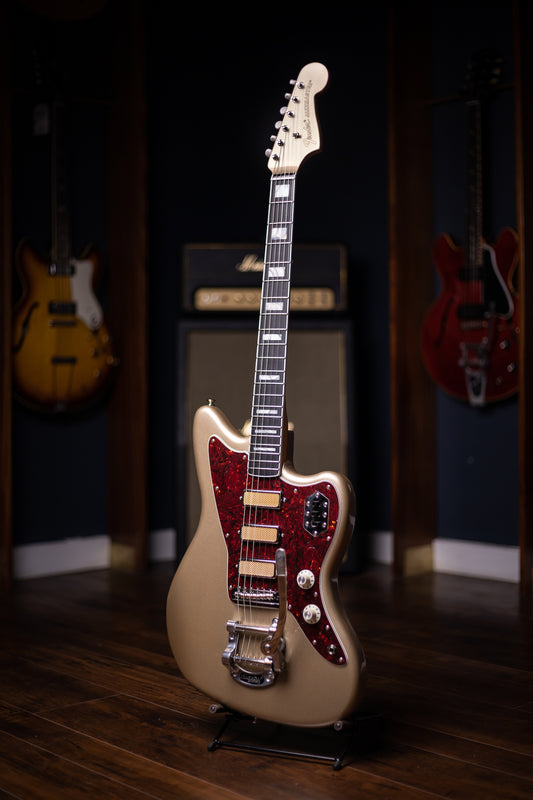 Fender Gold Foil Jazzmaster Electric Guitar - Shoreline Gold