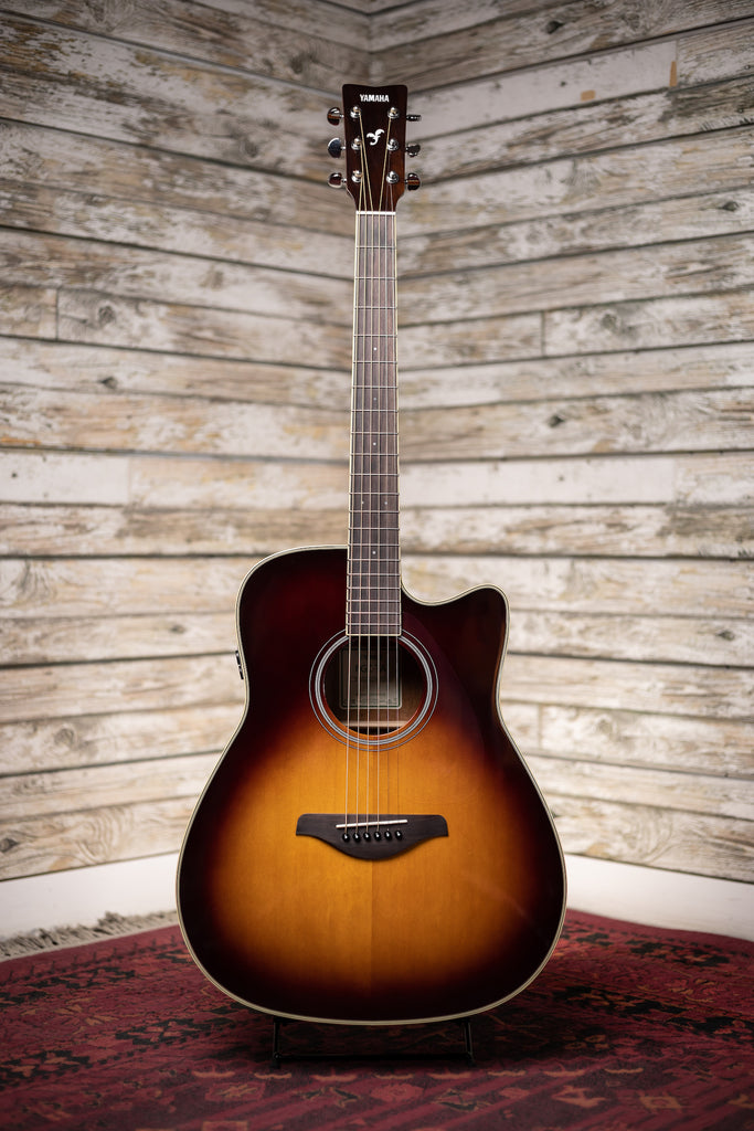 Yamaha FGC-TA TransAcoustic Dreadnought Acoustic-Electric Guitar - Brown Sunburst