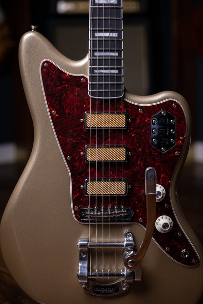 Fender Gold Foil Jazzmaster Electric Guitar - Shoreline Gold