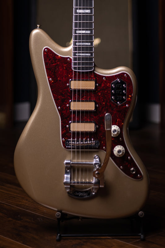 Fender Gold Foil Jazzmaster Electric Guitar - Shoreline Gold