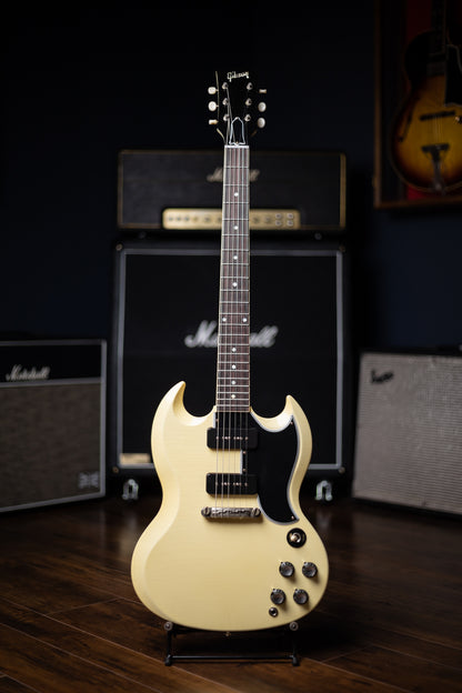 Gibson Custom Shop SG Special 1963 Reissue Lightning Bar Murphy Lab Ultra Light Aged Electric Guitar - Classic White