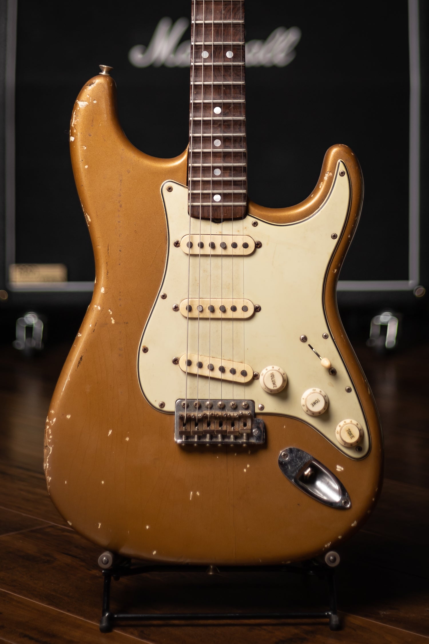 1963 Fender Stratocaster Electric Guitar - Shoreline Gold, Yngwie Malmsteen Collection