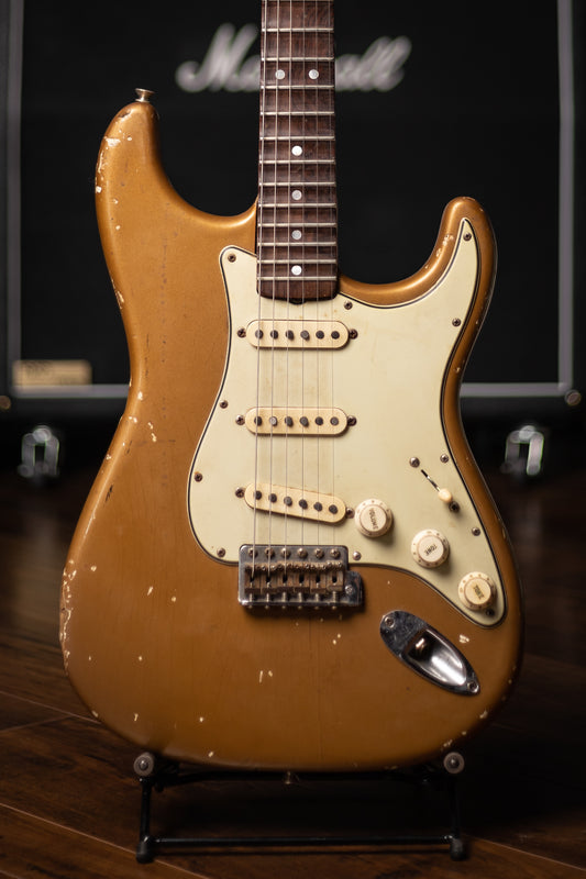 1963 Fender Stratocaster Electric Guitar - Shoreline Gold, Yngwie Malmsteen Collection
