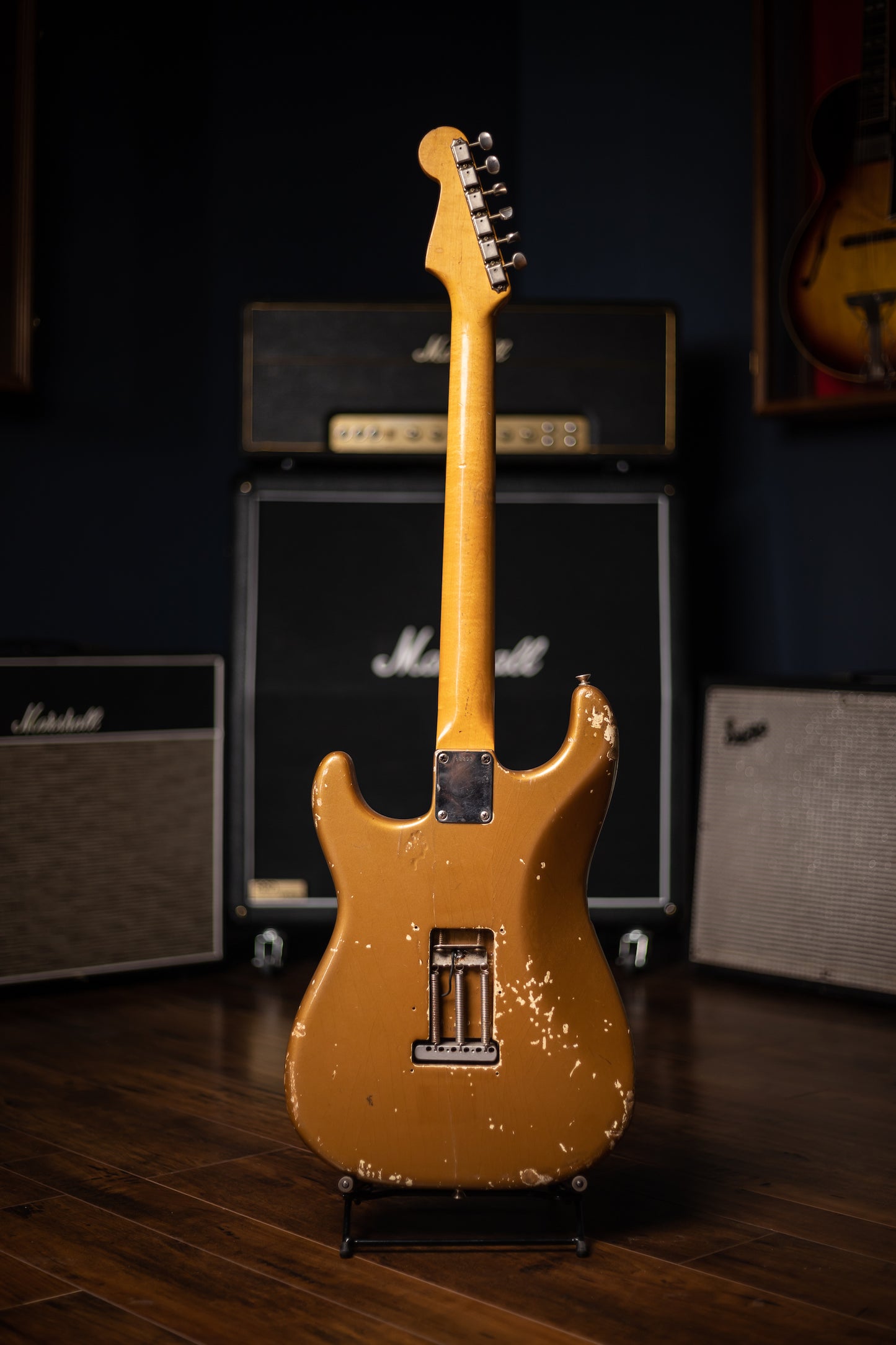1963 Fender Stratocaster Electric Guitar - Shoreline Gold, Yngwie Malmsteen Collection