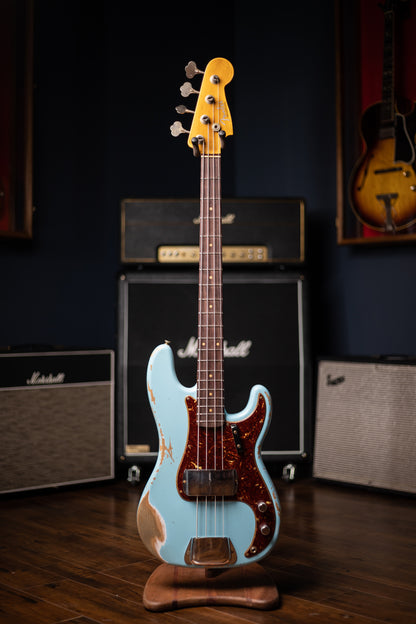 Fender Custom Shop LTD '63 P-Bass Heavy Relic  - Aged Daphne Blue