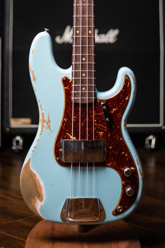 Fender Custom Shop LTD '63 P-Bass Heavy Relic  - Aged Daphne Blue
