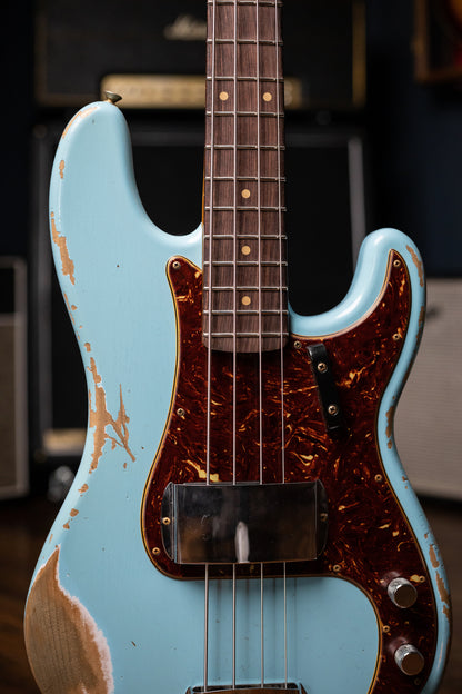 Fender Custom Shop LTD '63 P-Bass Heavy Relic  - Aged Daphne Blue