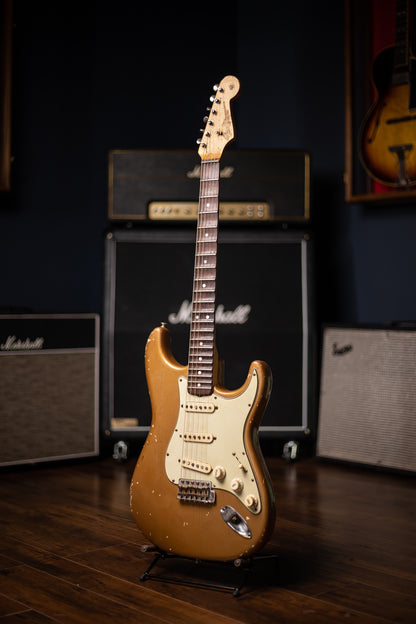 1963 Fender Stratocaster Electric Guitar - Shoreline Gold, Yngwie Malmsteen Collection