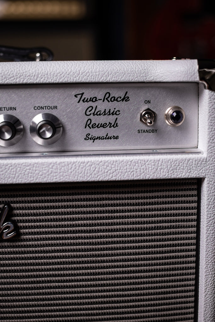 Two-Rock Classic Reverb Signature 40-watt 1x12” Silver Chassis, White Tolex, Bluesbreaker Grill, Black Piping, Silver Knobs - Combo Amp