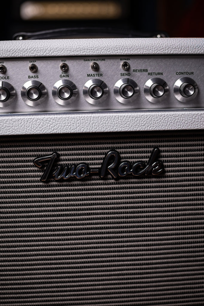 Two-Rock Classic Reverb Signature 40-watt 1x12” Silver Chassis, White Tolex, Bluesbreaker Grill, Black Piping, Silver Knobs - Combo Amp