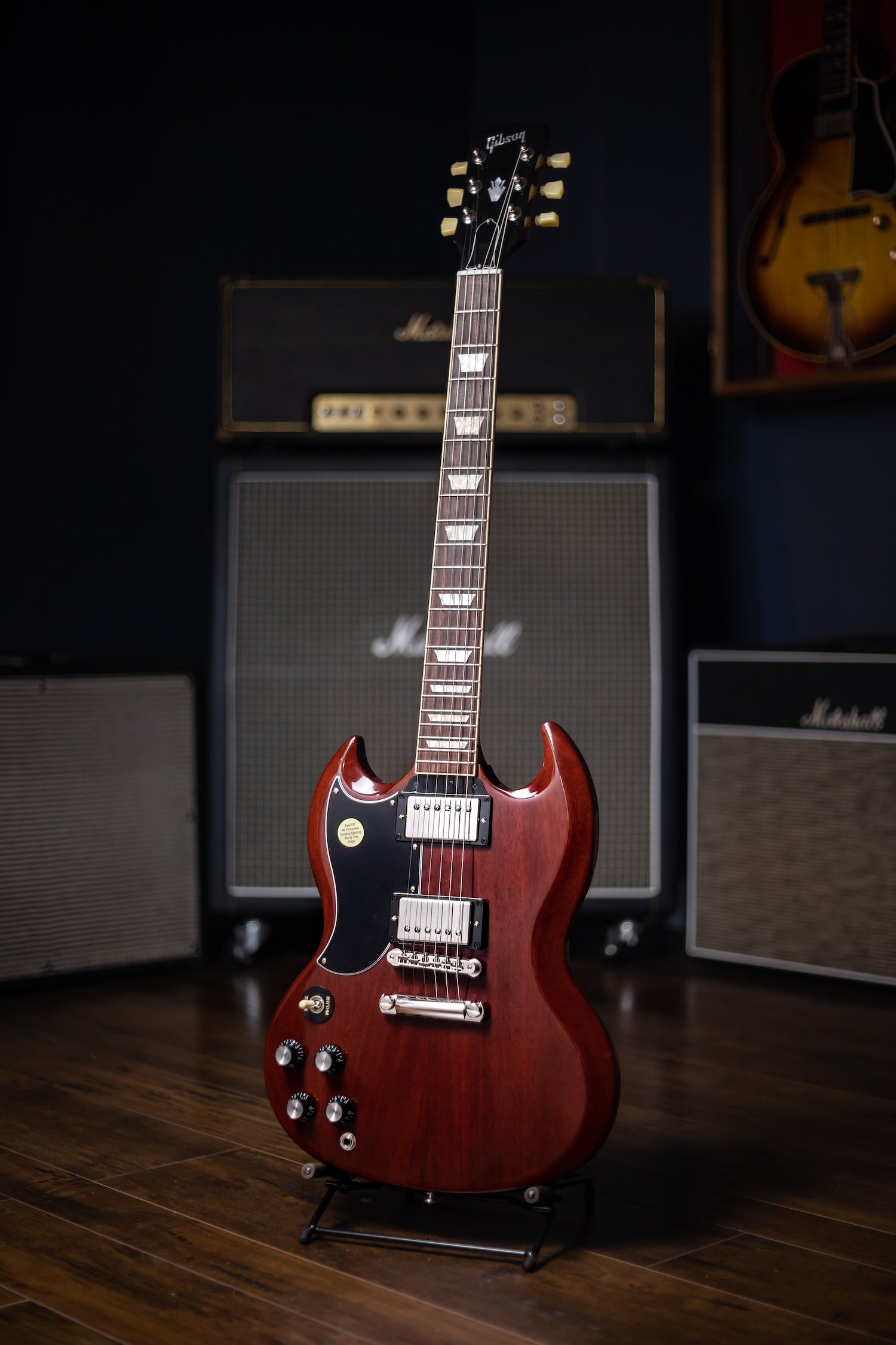 Gibson SG Standard ‘61 Stop Bar Left-Handed Electric Guitar - Vintage Cherry