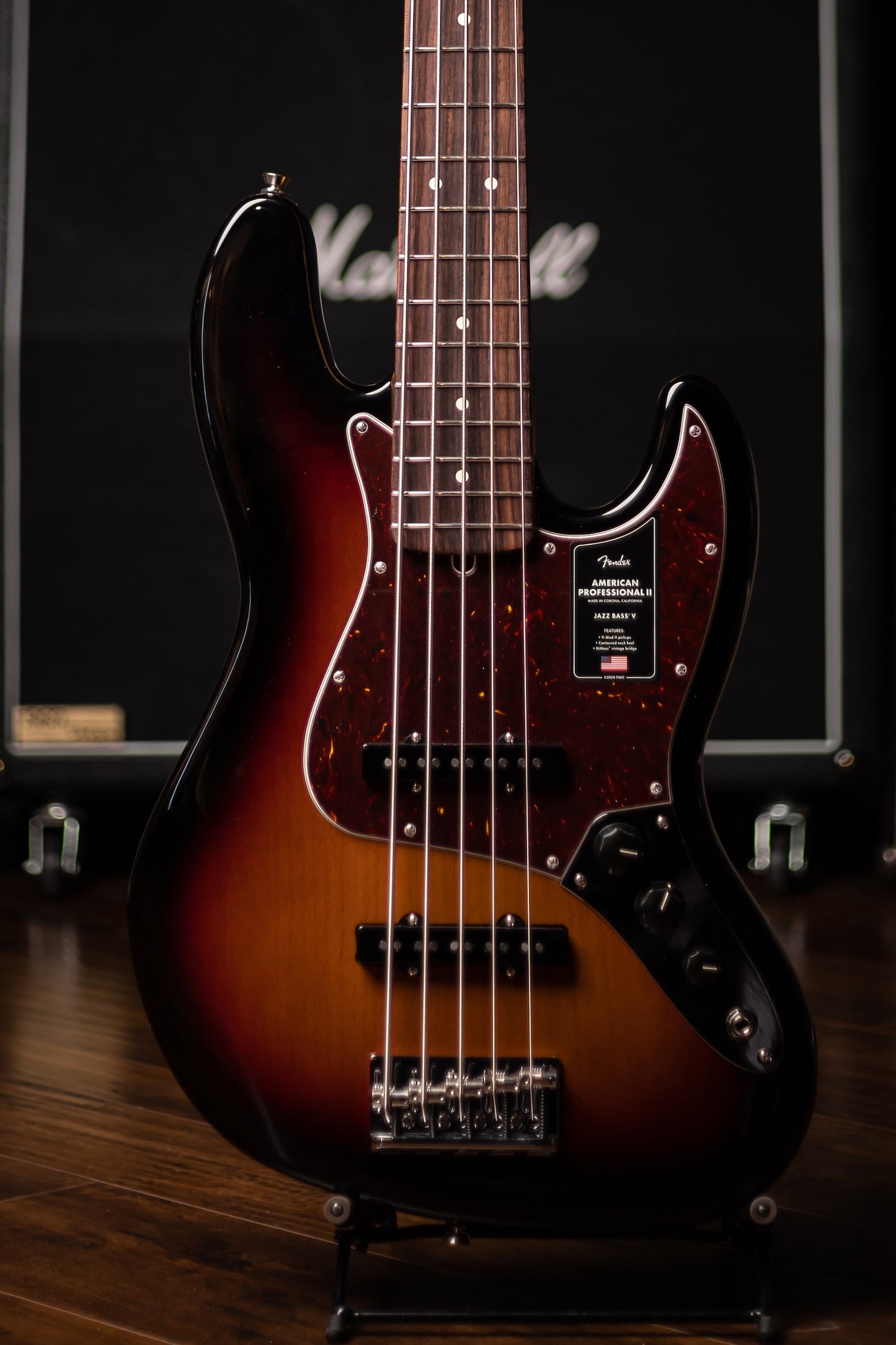 Fender American Professional II Jazz Bass V - 3 Color Sunburst with Rosewood Fingerboard