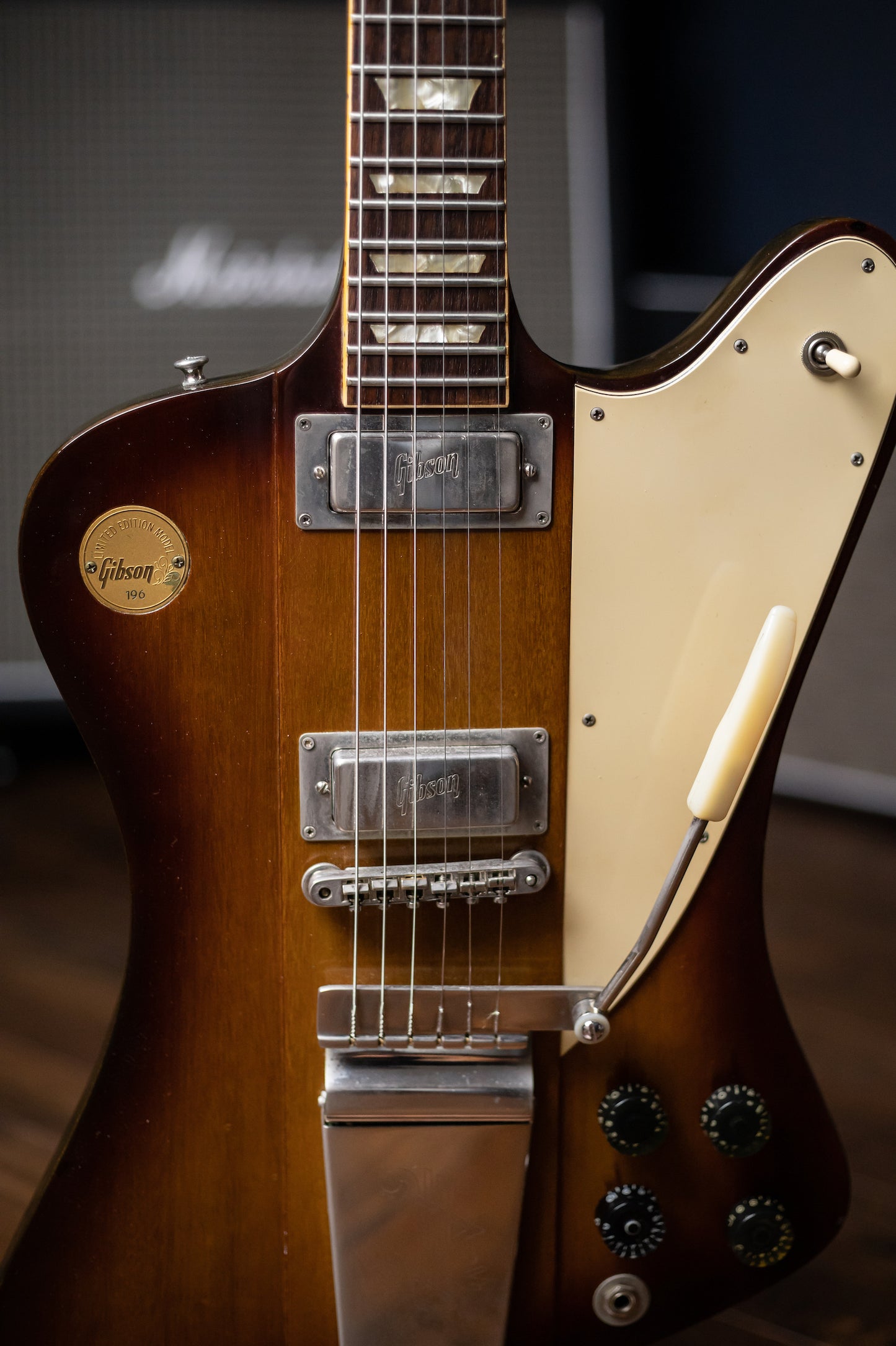 1972 Gibson Firbird V Gold Medalion Electric Guitar - Sunburst