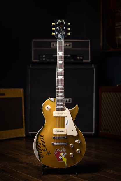 Gibson Custom Shop 76 Les Paul Deluxe Mike Ness Gold Top Murphy Lab Replica Electric Guitar - Double Gold
