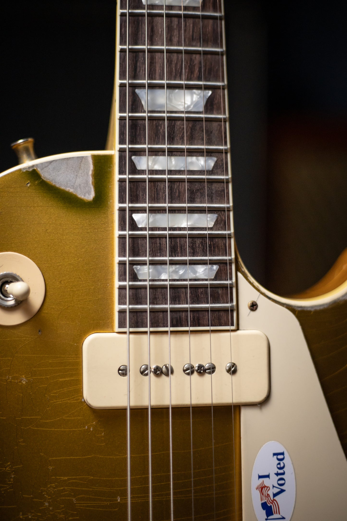 Gibson Custom Shop 76 Les Paul Deluxe Mike Ness Gold Top Murphy Lab Replica Electric Guitar - Double Gold