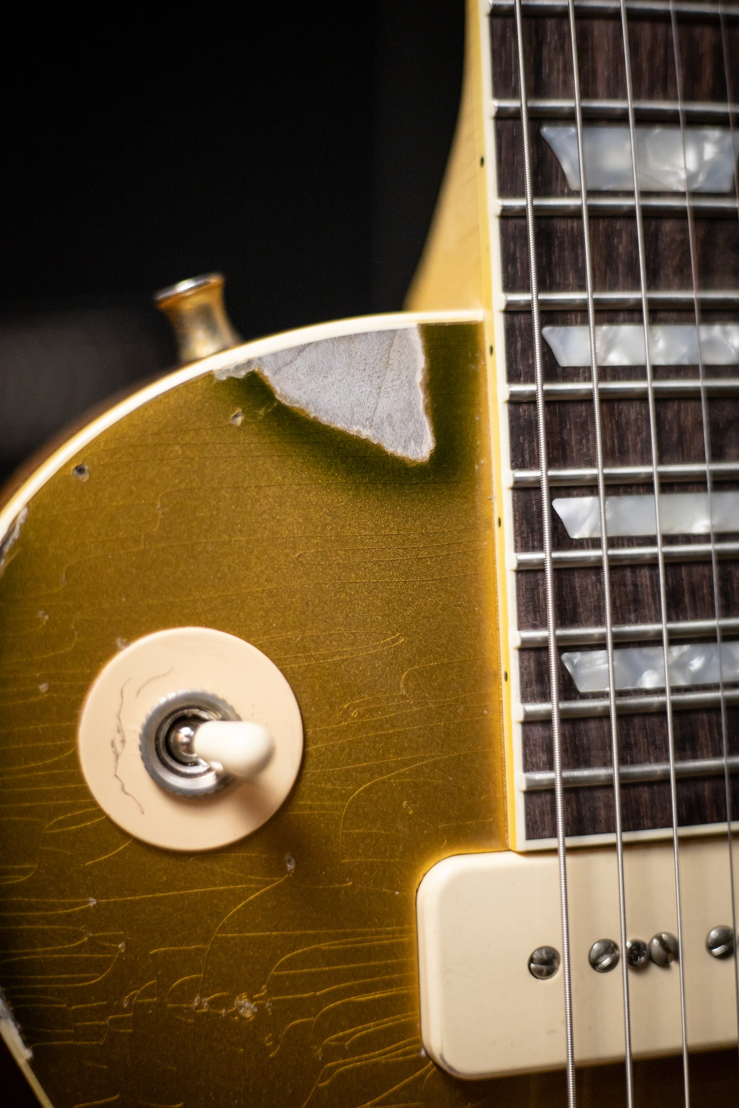 Gibson Custom Shop 76 Les Paul Deluxe Mike Ness Gold Top Murphy Lab Replica Electric Guitar - Double Gold