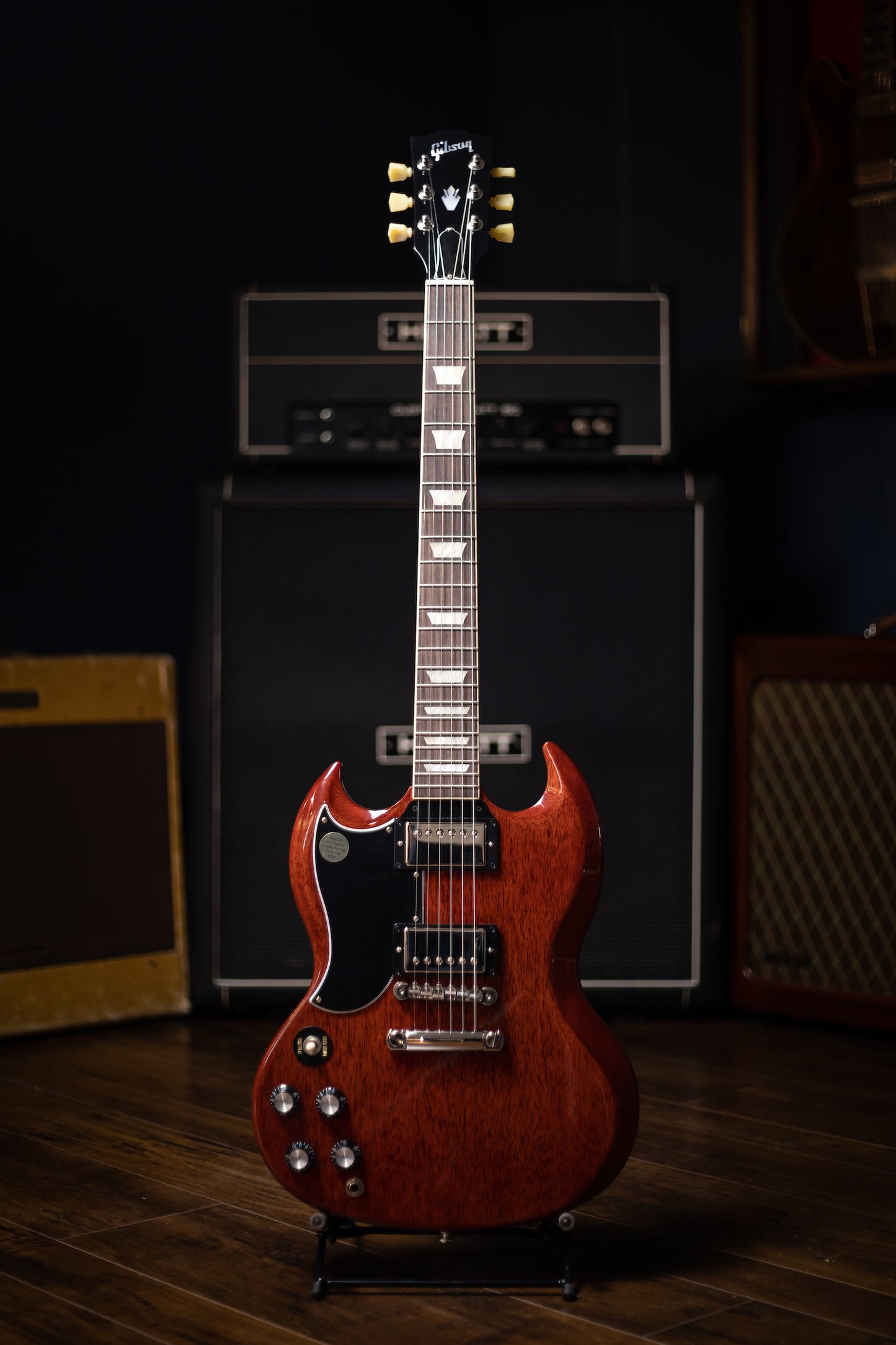 Gibson SG Standard ‘61 Stop Bar Left Handed Electric Guitar - Vintage Cherry