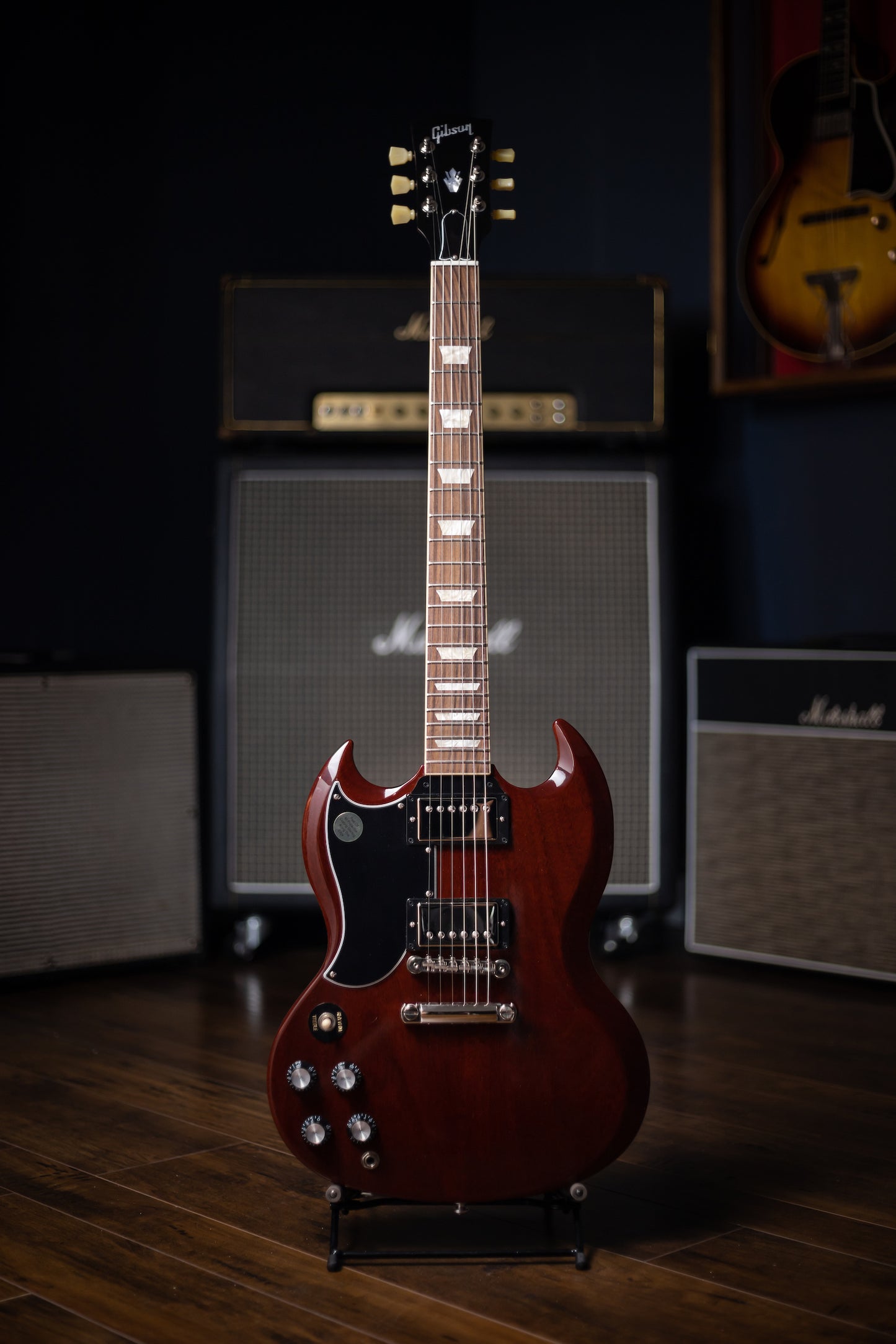 Gibson SG Standard ‘61 Stop Bar Left-Handed Electric Guitar - Vintage Cherry