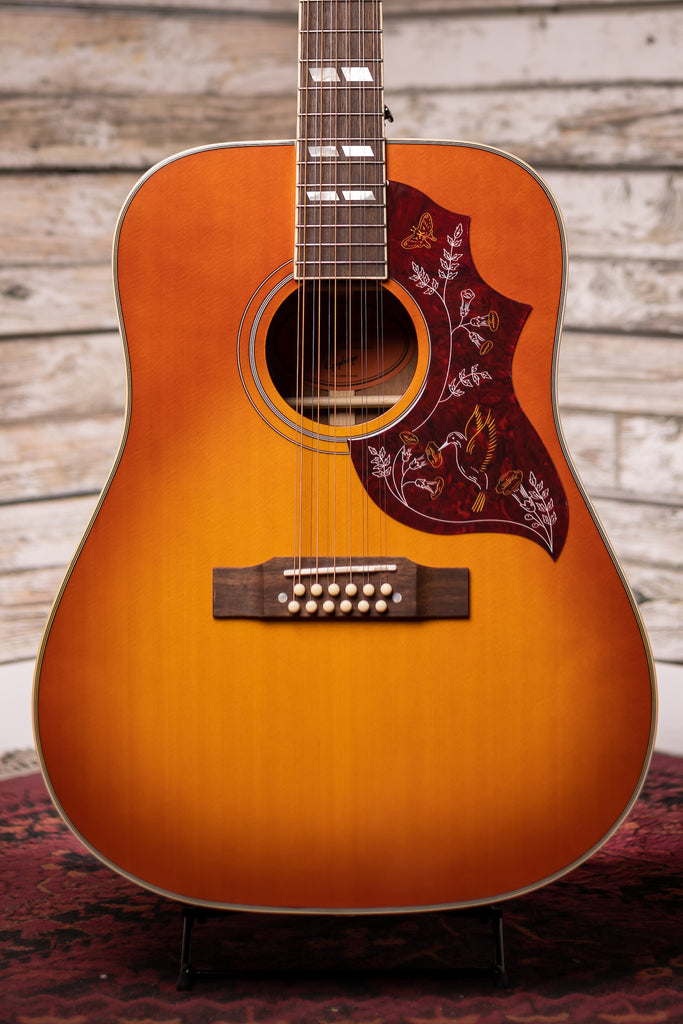 Epiphone Hummingbird 12-String Dreadnought Acoustic-Electric Guitar - Aged Cherry Sunburst Gloss