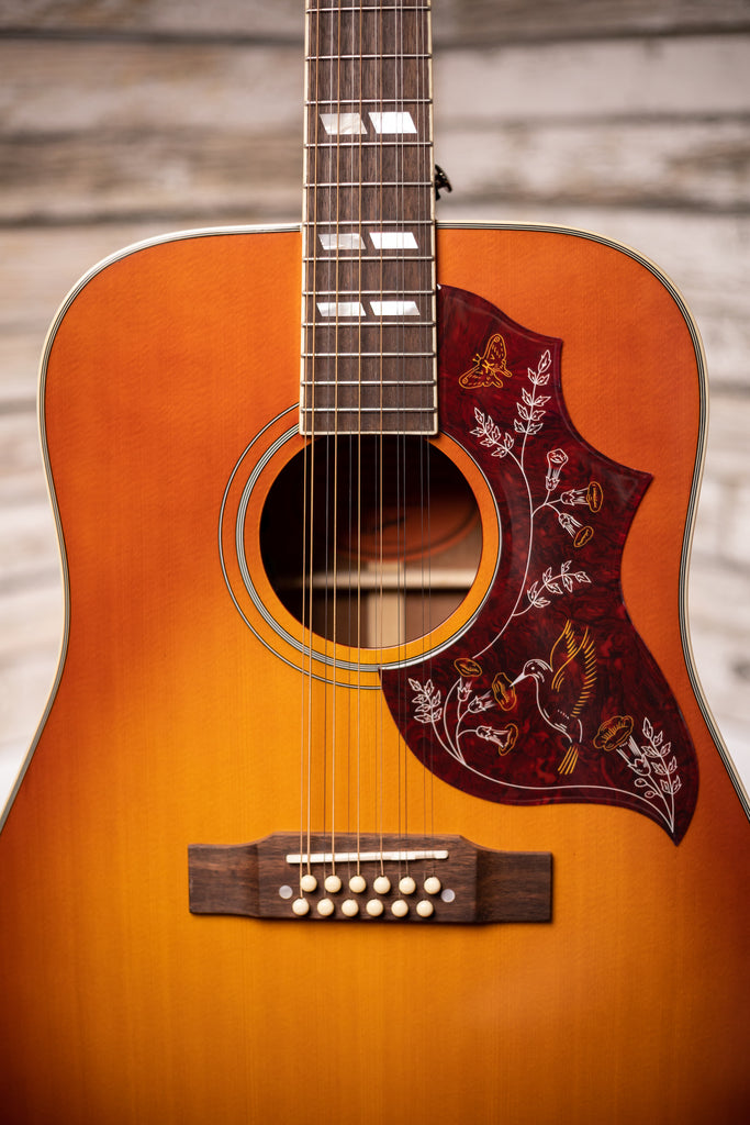 Epiphone Hummingbird 12-String Dreadnought Acoustic-Electric Guitar - Aged Cherry Sunburst Gloss