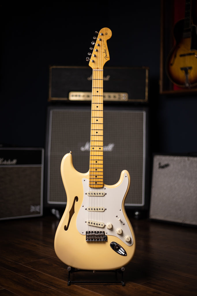 2018 Fender Eric Johnson Signature Thinline Stratocaster Electric Guitar - Vintage White