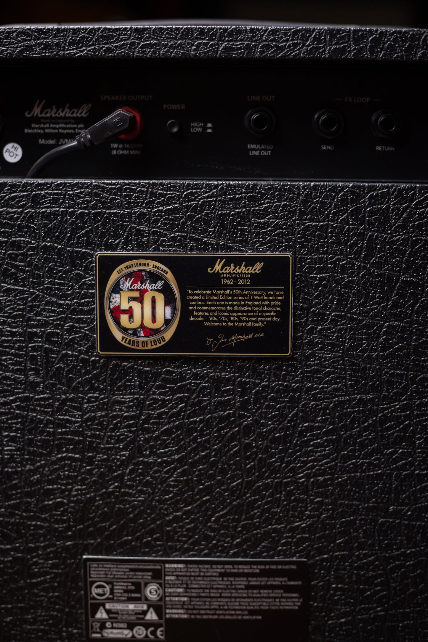 2012 Marshall 50th Anniversary JVM-1C Combo Amp