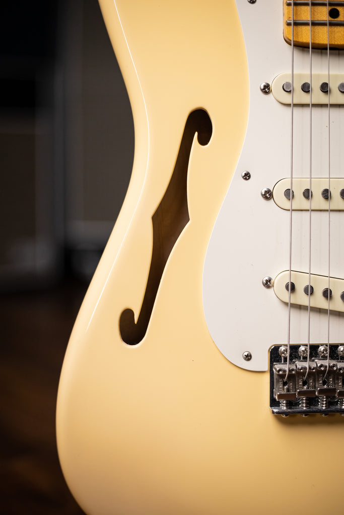 2018 Fender Eric Johnson Signature Thinline Stratocaster Electric Guitar - Vintage White