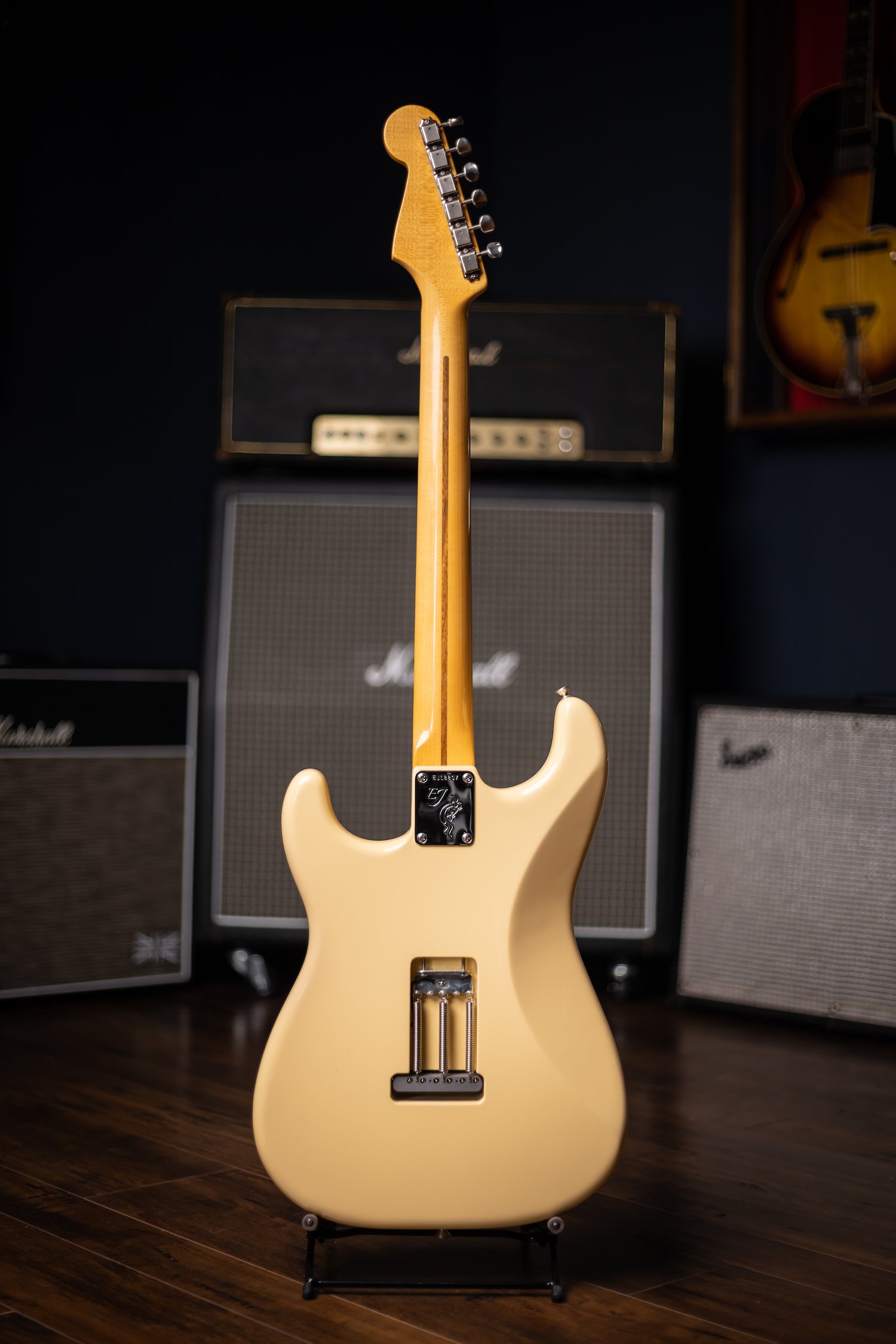 2018 Fender Eric Johnson Signature Thinline Stratocaster Electric Guitar - Vintage White