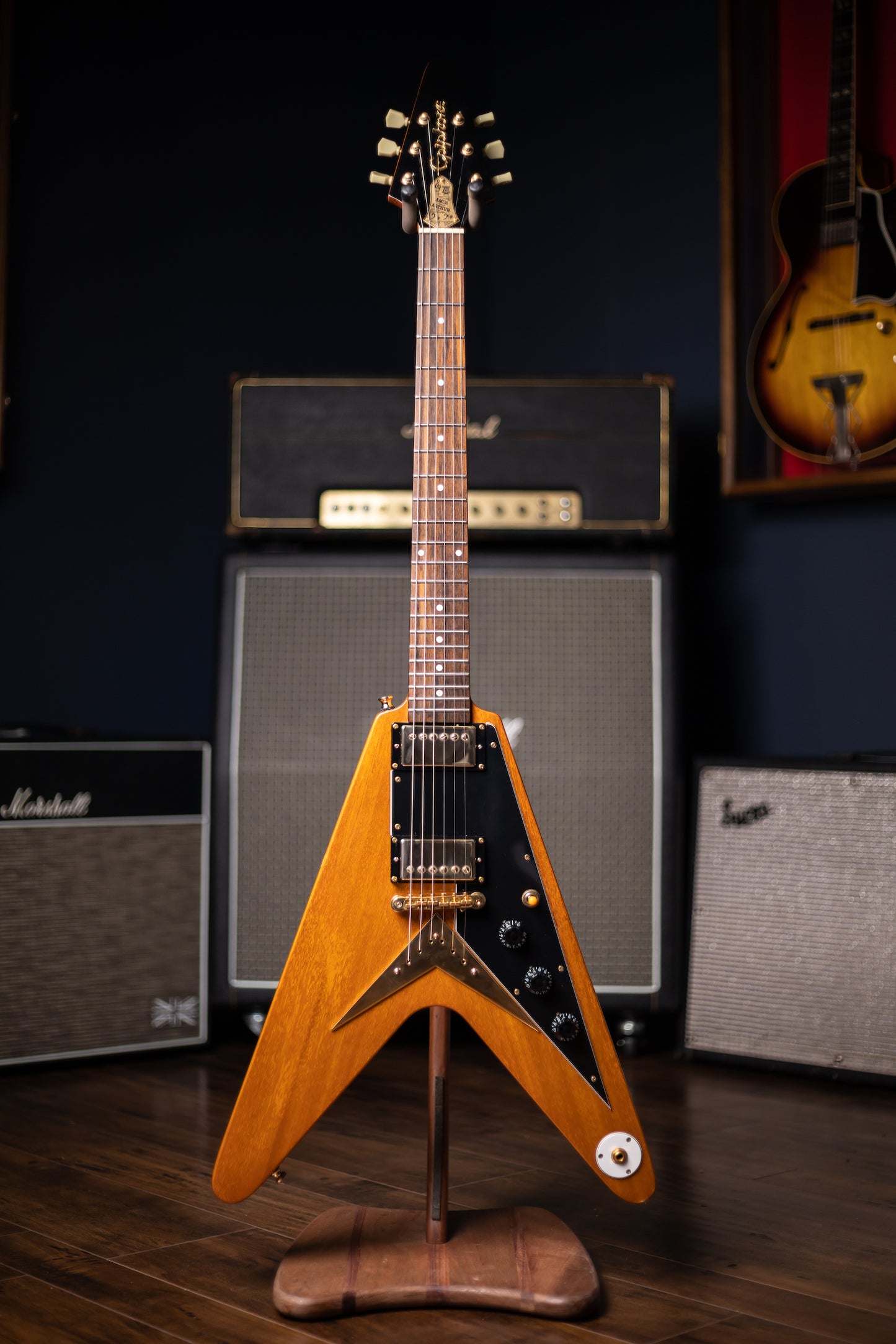 2012 Epiphone Joe Bonamassa Flying V "Amos" Electric Guitar - Natural