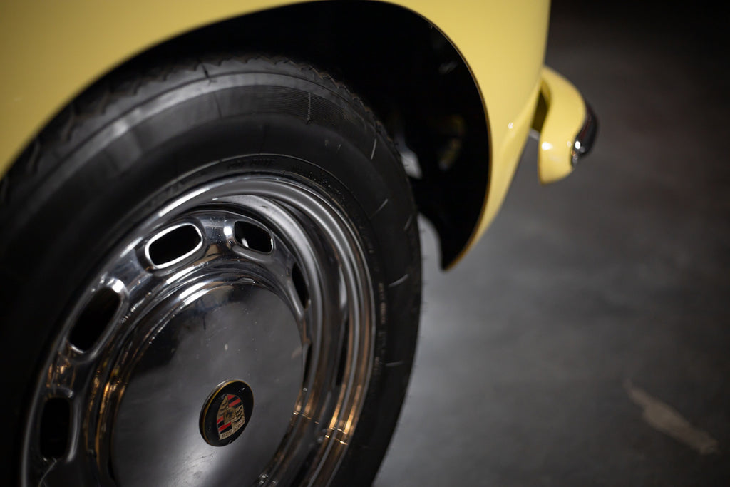 1965 Porsche 356 SC Cabriolet - Champagne Yellow Wheel