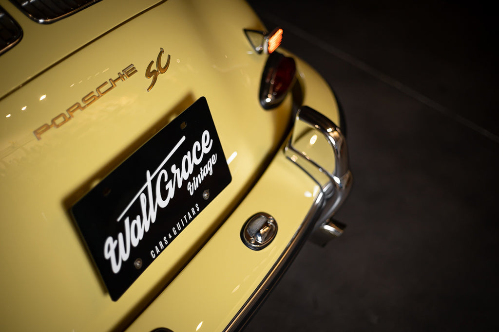 1965 Porsche 356 SC Cabriolet - Champagne Yellow Back 3