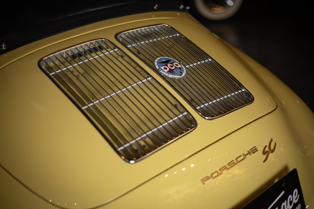 1965 Porsche 356 SC Cabriolet - Champagne Yellow Back 4
