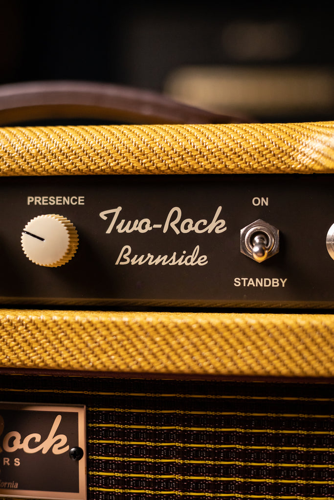 Two-Rock Burnside Watt Combo Amp - Lacquered Yellow Tweed, Oxblood with Stripe Cloth