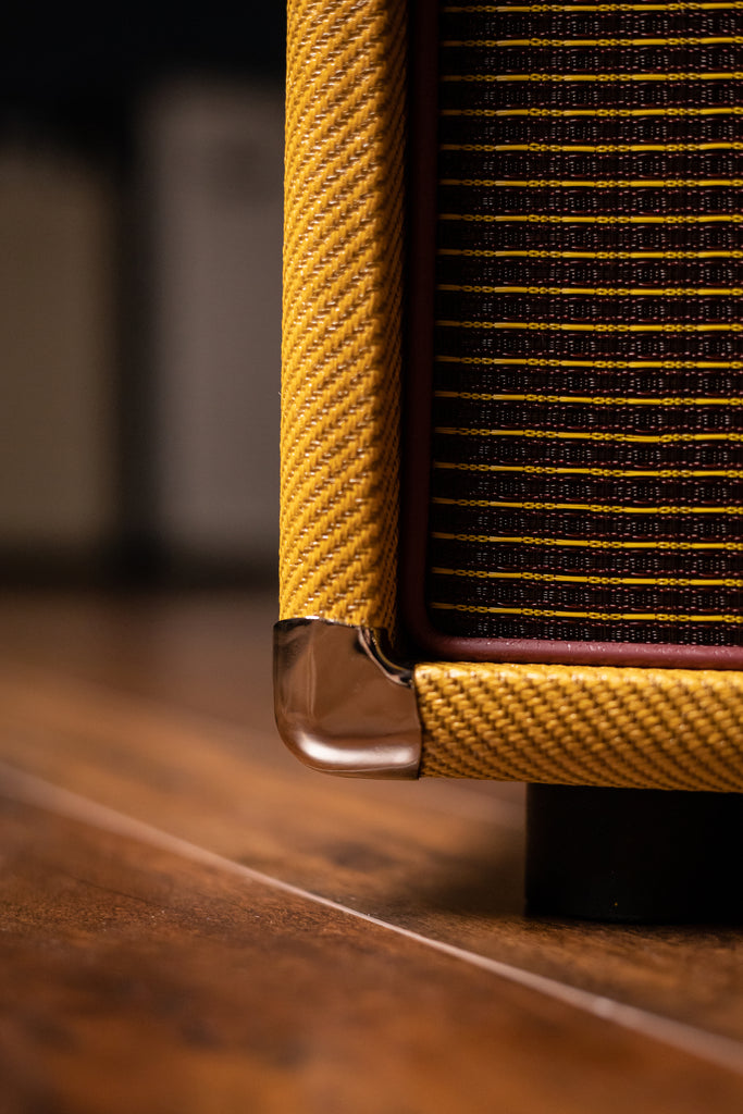 Two-Rock Burnside Watt Combo Amp - Lacquered Yellow Tweed, Oxblood with Stripe Cloth