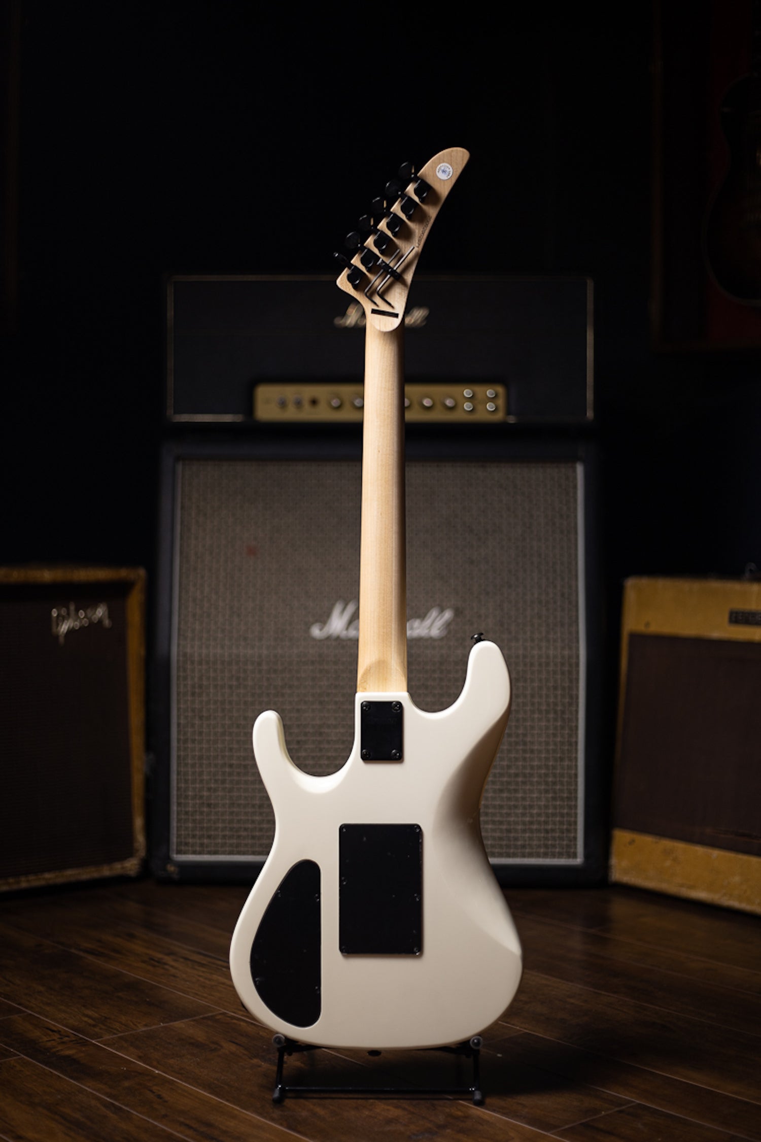 Kramer NightSwan Electric Guitar - Vintage White with Aztec Graphic