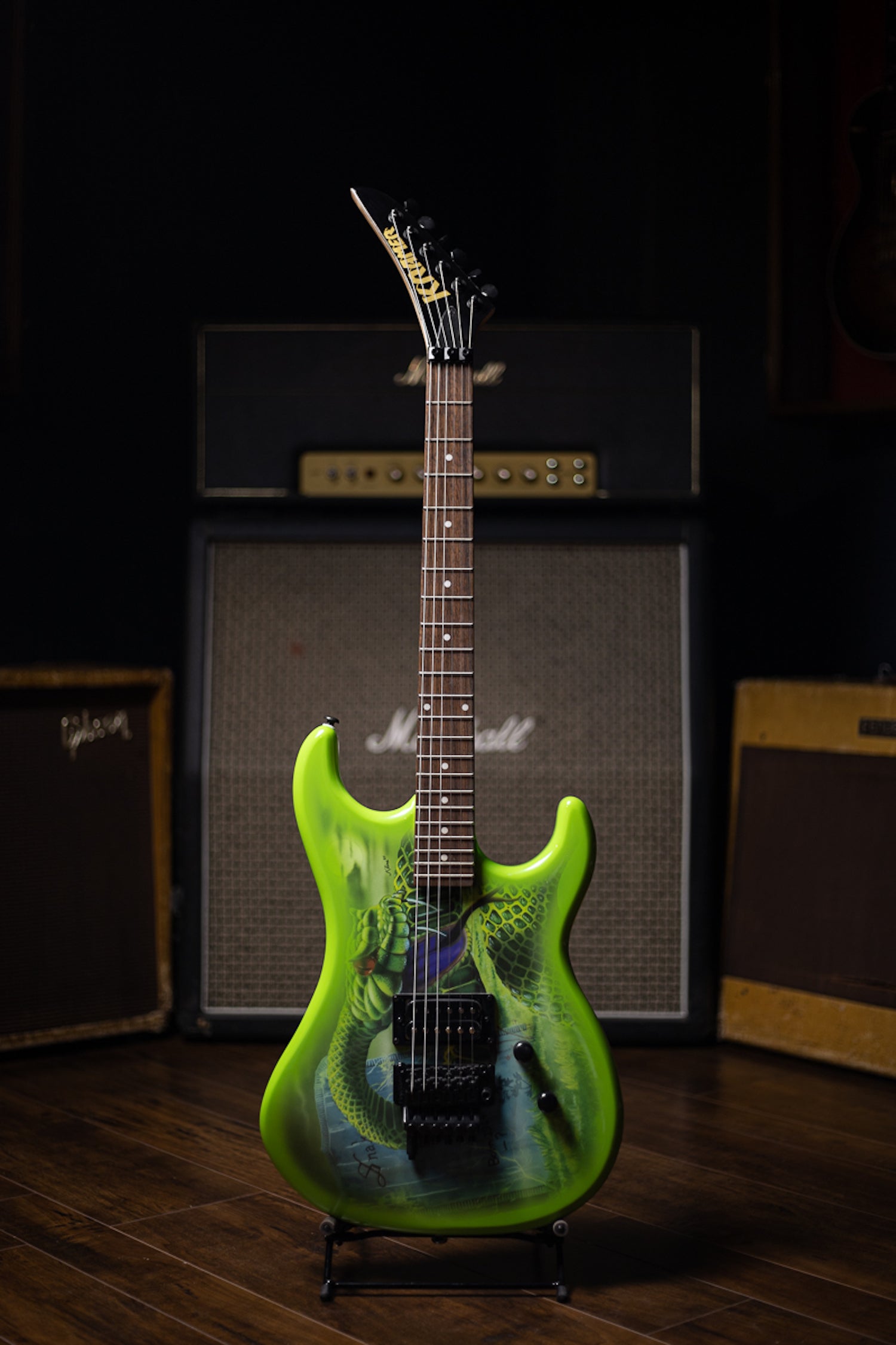 Kramer Snake Sabo Baretta Electric Guitar - Snake Green