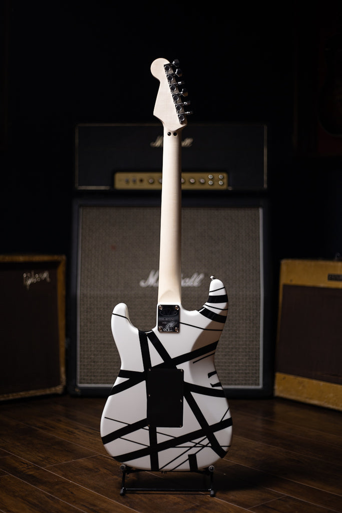 EVH Striped Series Electric Guitar - White and Black