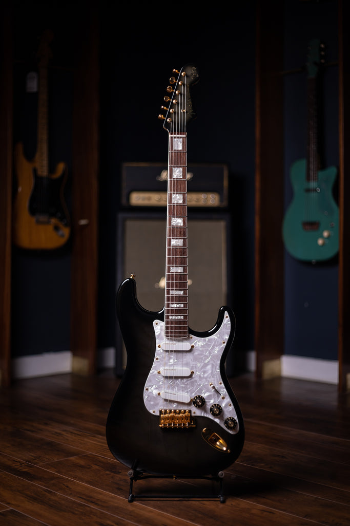 1990's Fender Ventures Model Strat MIJ / Owned by Nokie Edwards Electric Guitar - Black Burst