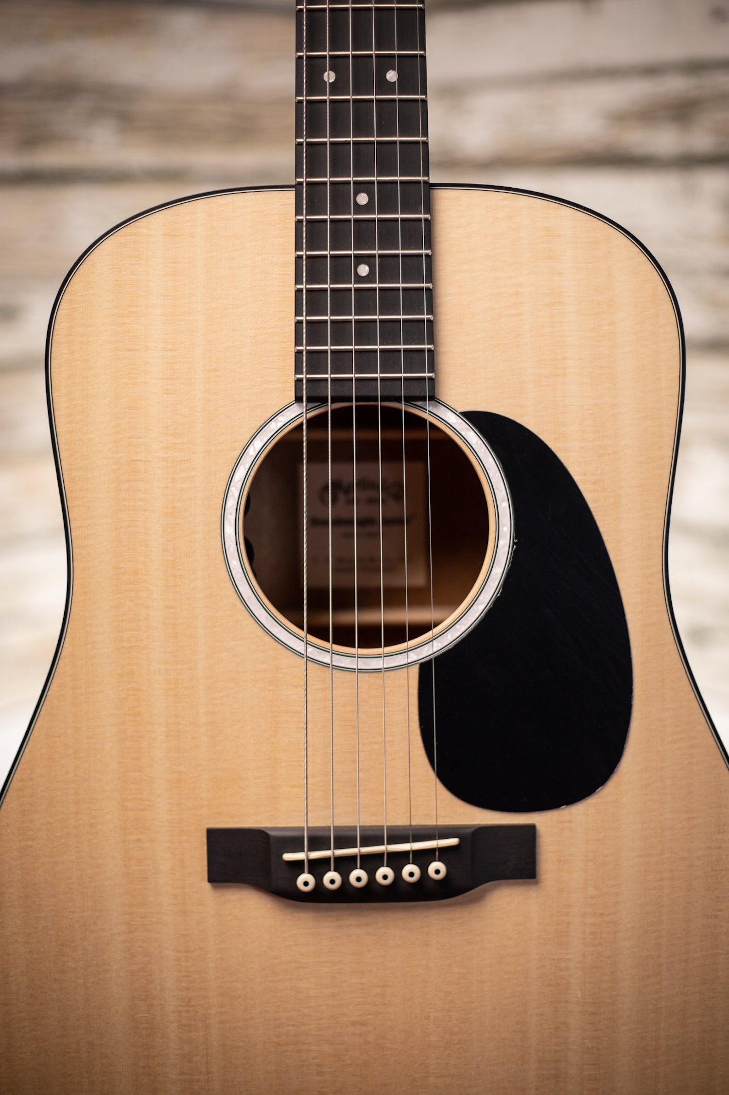 Martin D Jr-10E Acoustic-Electric Guitar - Natural Spruce