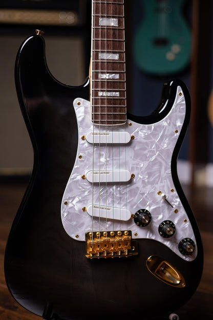 1990's Fender Ventures Model Strat MIJ / Owned by Nokie Edwards Electric Guitar - Black Burst