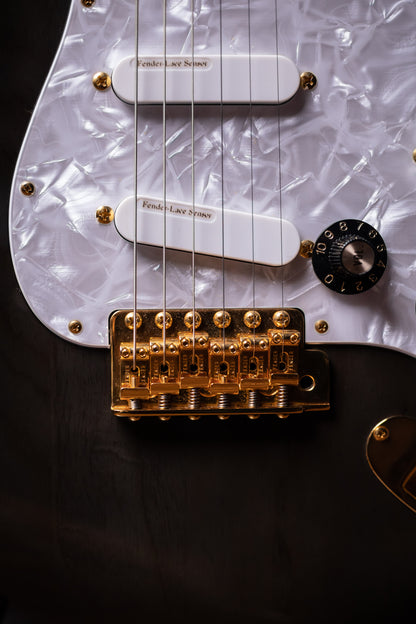 1990's Fender Ventures Model Strat MIJ / Owned by Nokie Edwards Electric Guitar - Black Burst